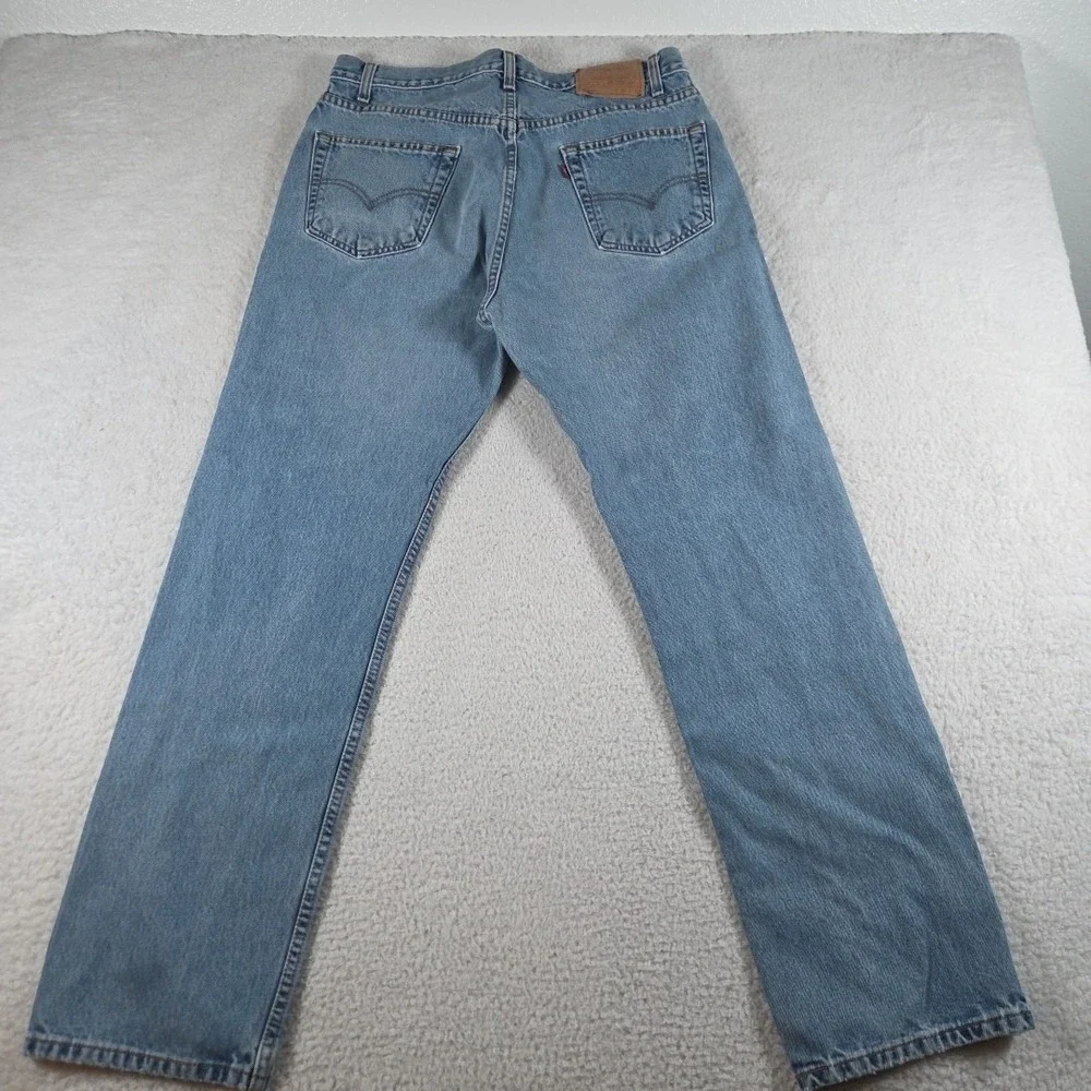 Vtg Levis Jeans Mens 36x32(34x31) Blue 505 Regular Fit Straight Leg‎ Medium Wash